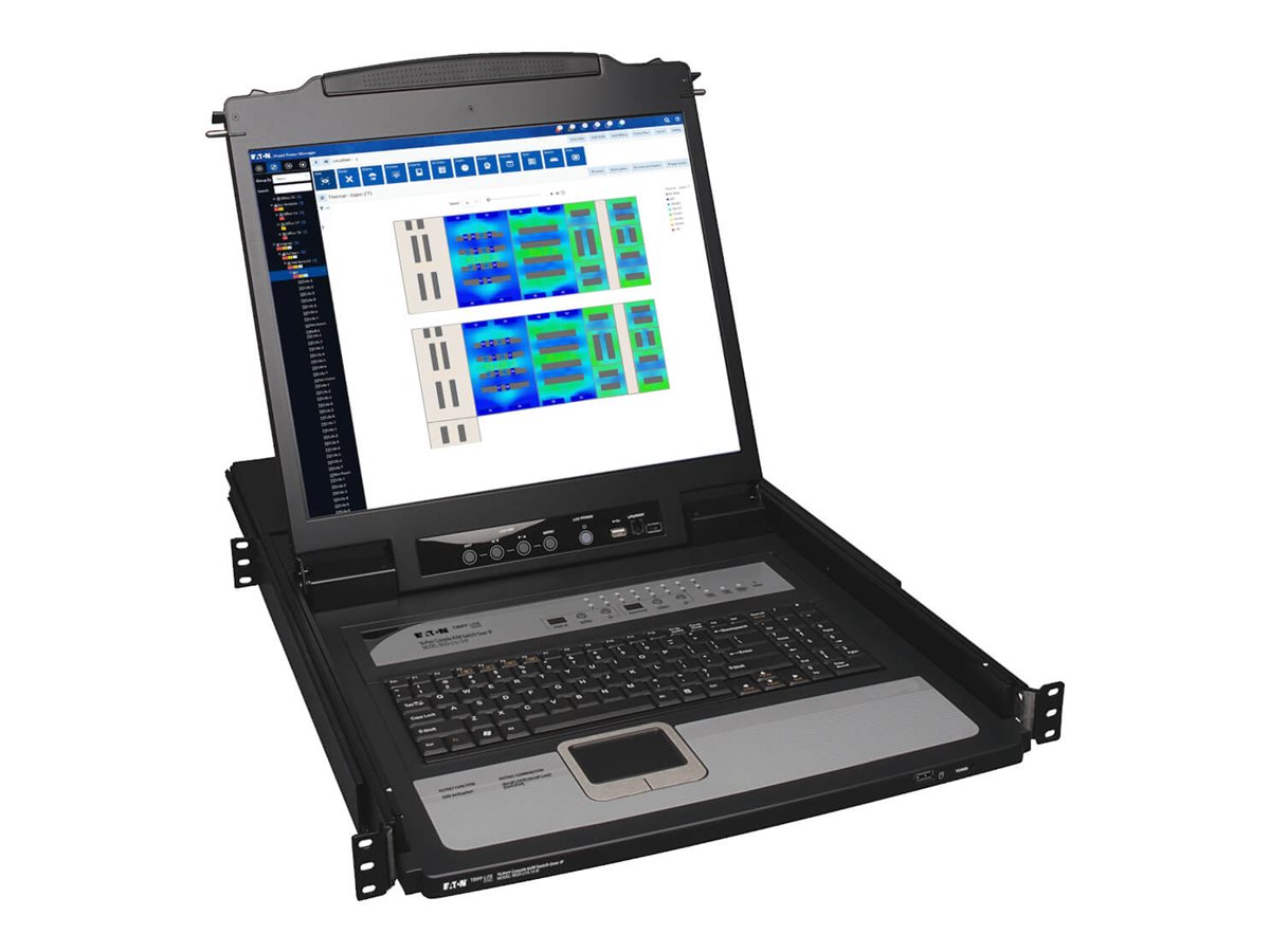 Tripp Eaton Tripp Lite Series 16-Port IP KVM Switch Rack Console w 19 LCD 1U - KVM-Konsole mit KVM-Switch - 16 Anschlüsse - PS2 USB - 48.3 cm (19)