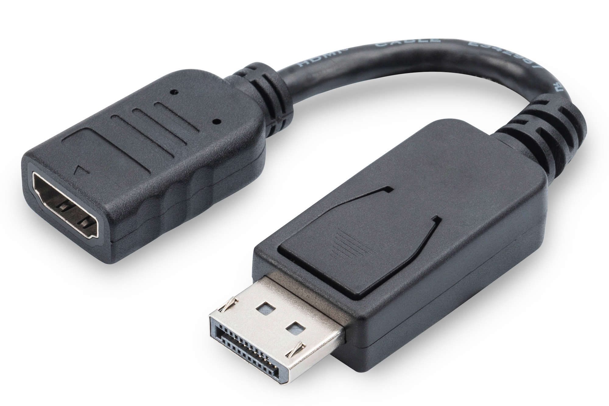 DIGITUS DisplayPort Adapter / Konverter, 0,15 m, DisplayPort, HDMI, Nickel, 1920 x 1080 Pixel, Kupfer