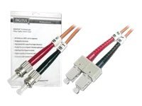 DIGITUS LWL - Patch-Kabel - ST multi-mode (M) zu SC multi-mode (M) - 3 m - Glasfaser