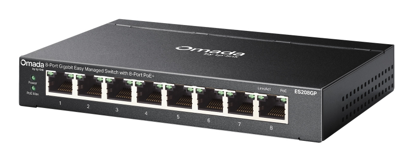 TP-LINK Omada ES208GP V1 - Switch - managed - 8 x 10/100/1000 (PoE+), Ansicht 4