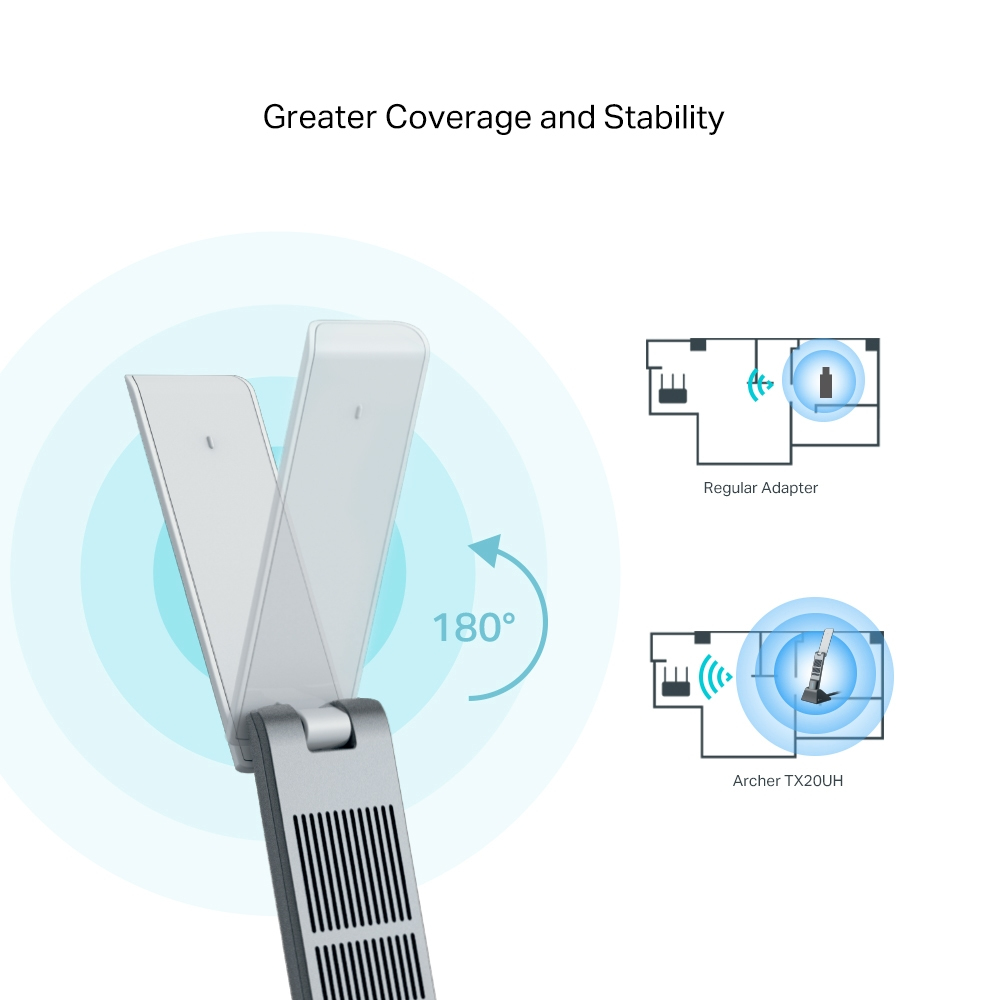 TP-LINK AX1800 High Gain Dual Band Wi-Fi 6 USB A - 1,2 Gbps - USB 3.0, Ansicht 4