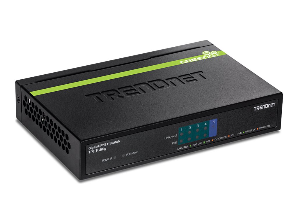 TRENDnet TPE TG50g - Switch - 4 x 101001000 (PoE+)