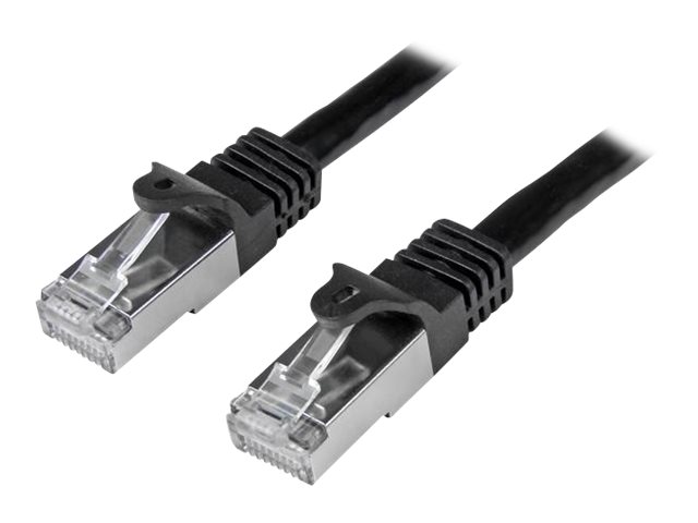 StarTech.com Startech 3m CAT6 Ethernet Cable, 10 Gigabit Shielded Snagless RJ45 100W PoE Patch Cord, CAT 6 10GbE SFTP Network Cable w/Strain Relief, Black, Wiring is UL Certified/TIA - Category 6 - 26AWG (N6SPAT3MBK)
