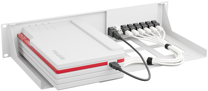 Rackmount.IT RM-FB-T8 - Montagesatz für Netzwerkgeräte - Rack montierbar - Signal White - 2U - 48.3 cm (19), Ansicht 4