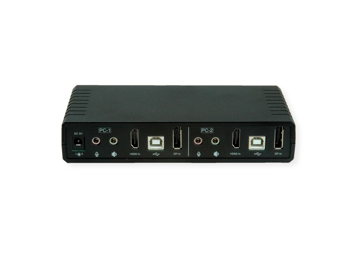 ROLINE KVM Switch Dual Head 1U-2PCs HDMI 4K60 - KVM-Umschalter, Ansicht 2
