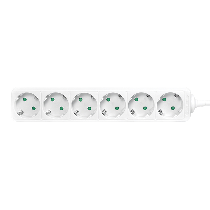 LogiLink Steckdosenleiste - Wechselstrom 250 V - 3500 Watt - Ausgangsanschlüsse: 6 (Typ F) - Weiß, Ansicht 2