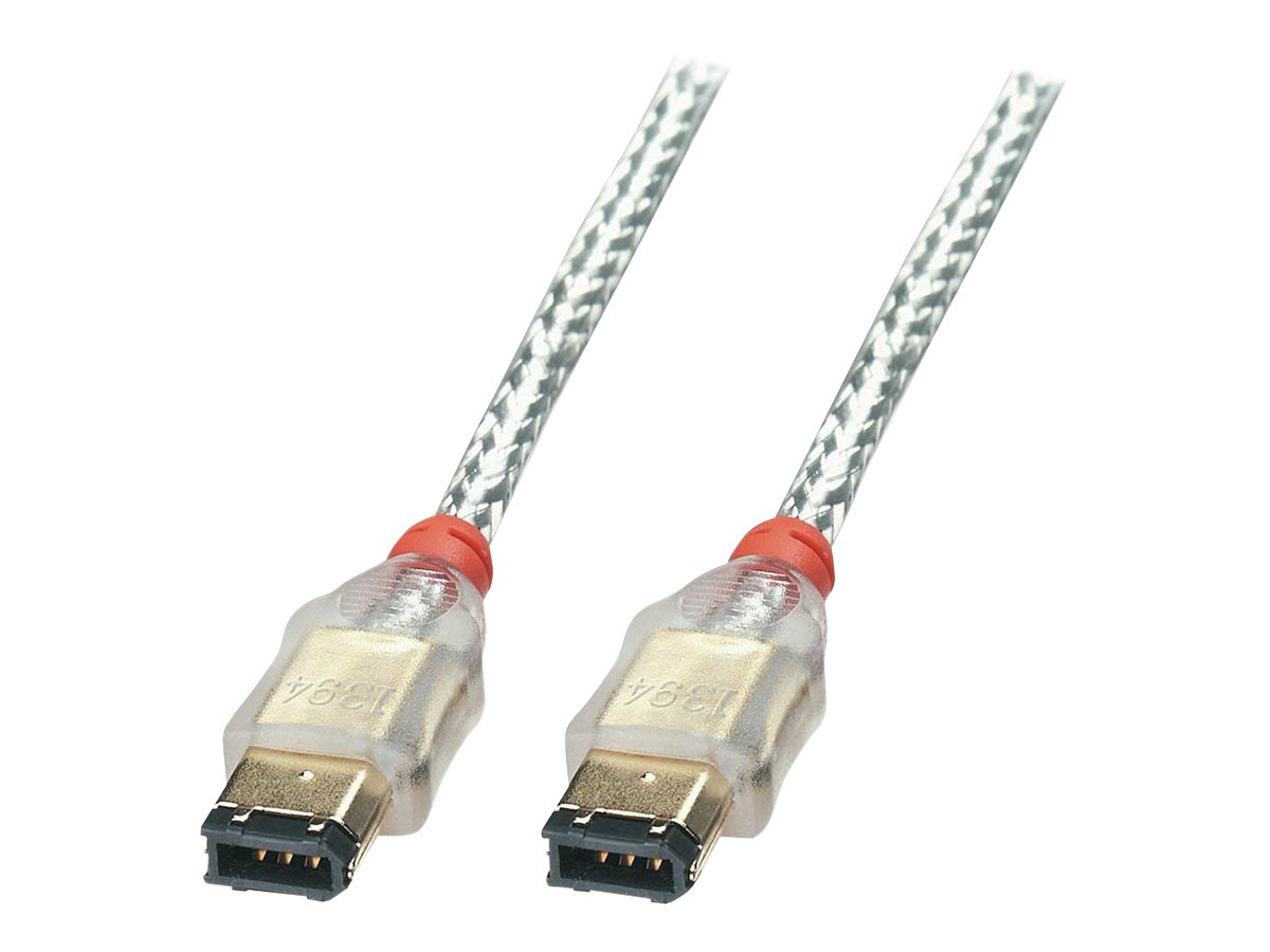 Lindy Premium - IEEE 1394-Kabel - FireWire, 6-polig (M) zu FireWire, 6-polig (M) - 3 m - geformt - durchsichtig