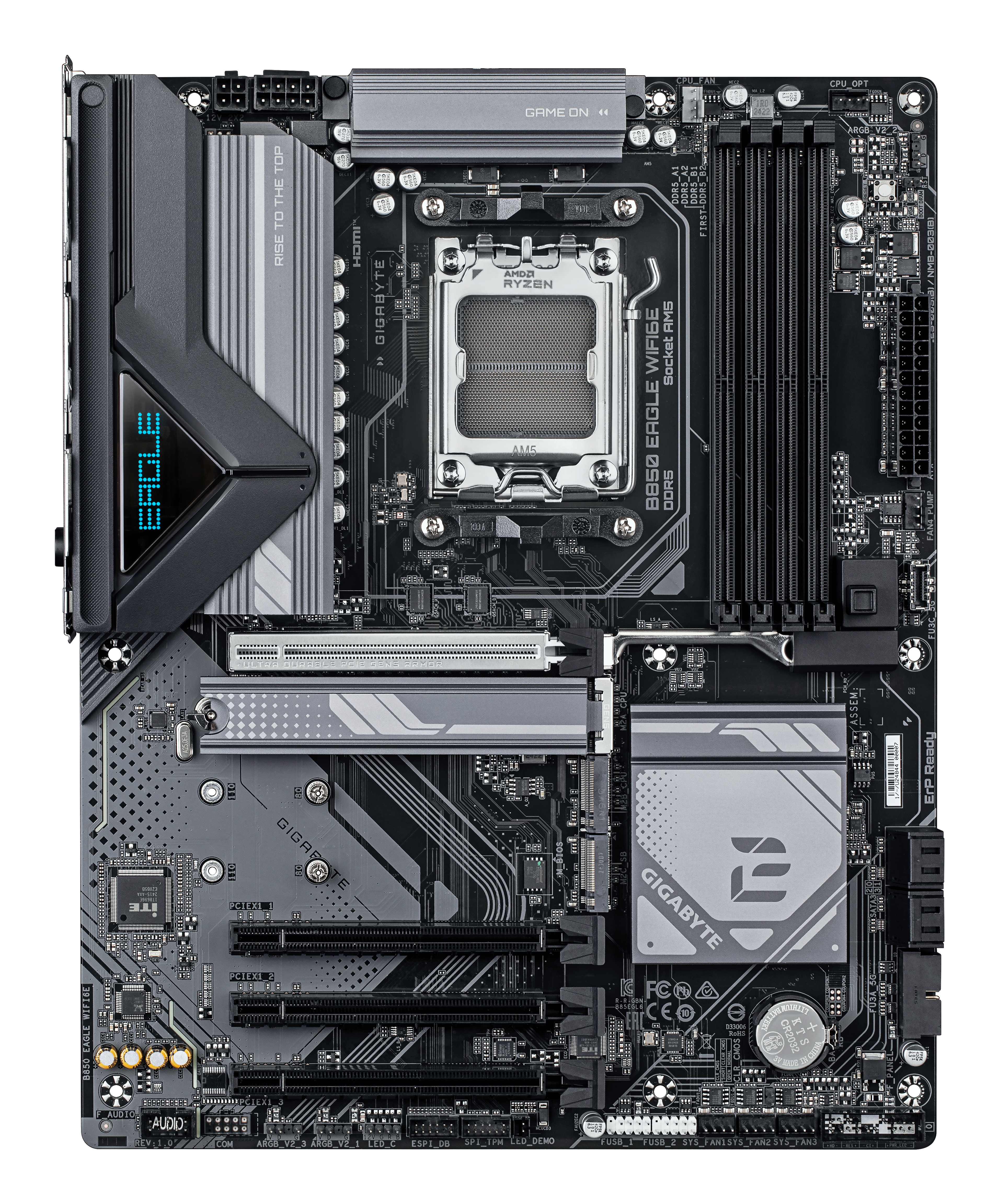 Gigabyte GIGA B850 EAGLE WIFI6E AM5/DDR5/3xM.2/WIFI/Type-C/ATX - Mainboard - AMD Sockel AM5 (Ryzen Zen4), Ansicht 2