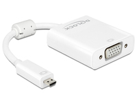 Delock Adapter HDMI Micro-D male > VGA female with Audio - VGA-Adapter - 19 pin micro HDMI Type D (M)