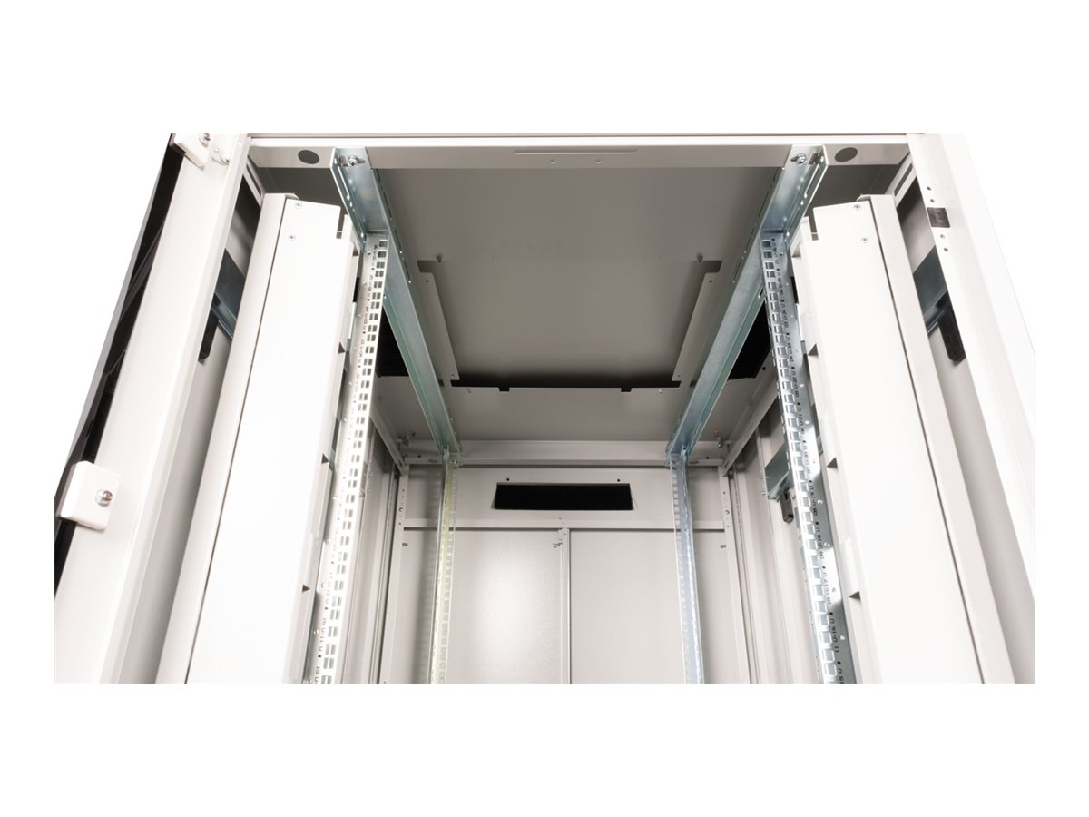 ROLINE 19 Zoll Netzwerkschrank Pro 26 HE 800x1000 BxT Glastür grau, Ansicht 3