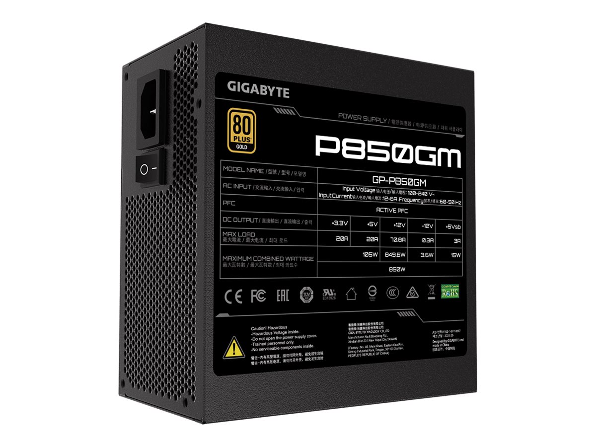 Gigabyte P850GM - Netzteil (intern) - ATX12V 2.31, Ansicht 3