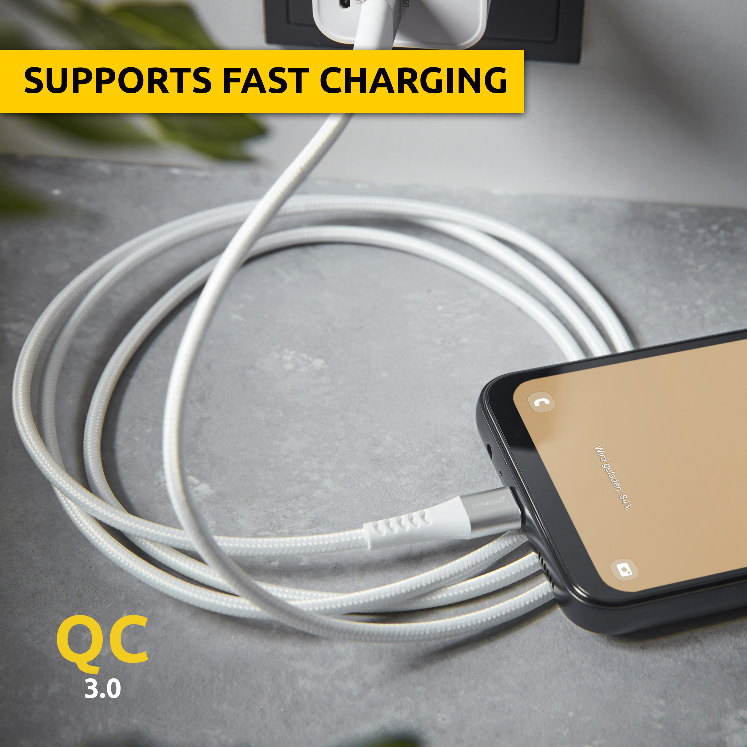 Intenso USB-A auf USB-C Kabel 1.5m weiß - Kabel - Digital/Daten, Ansicht 4