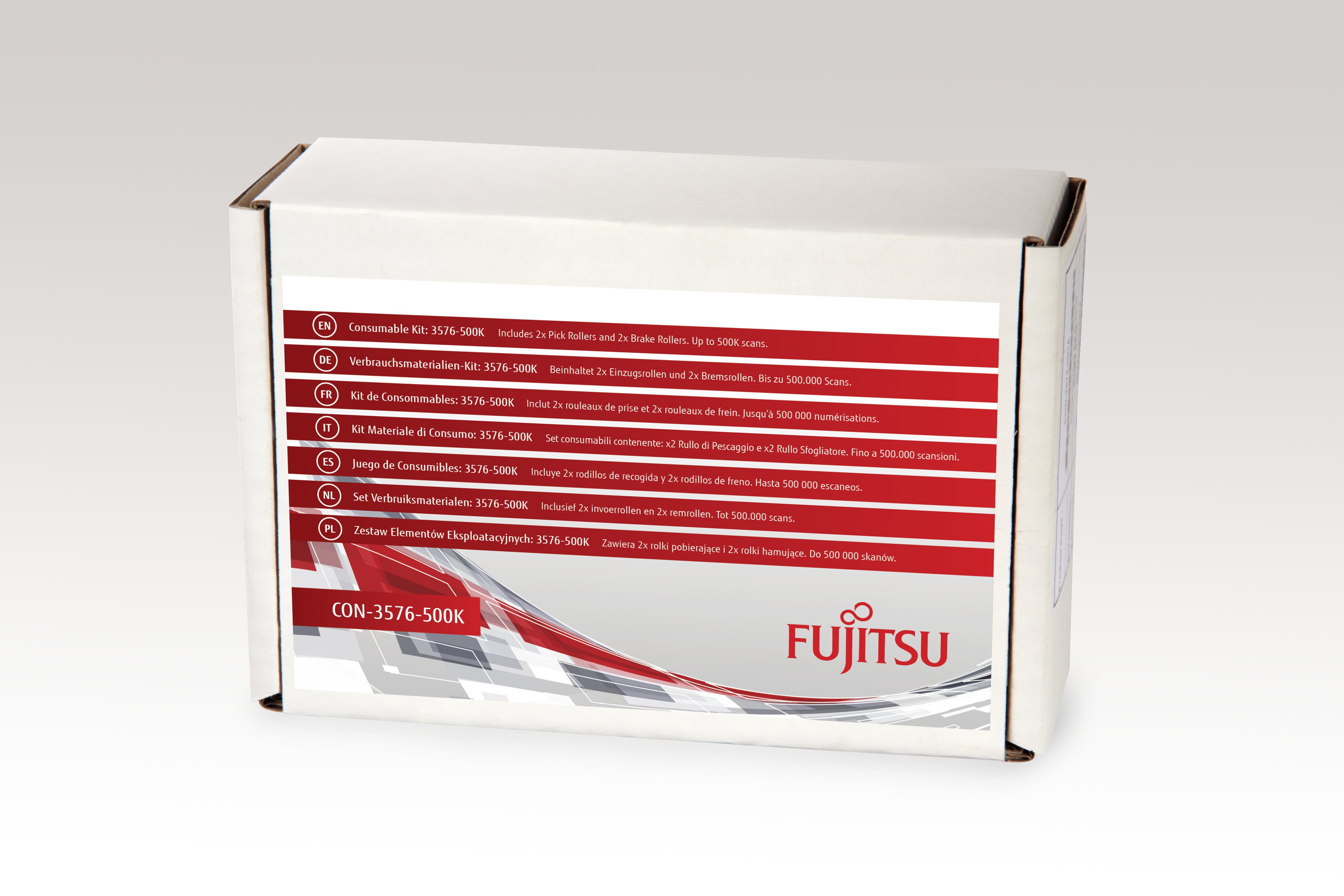 Fujitsu 3576-500K, Verbrauchsmaterialienset, Mehrfarbig