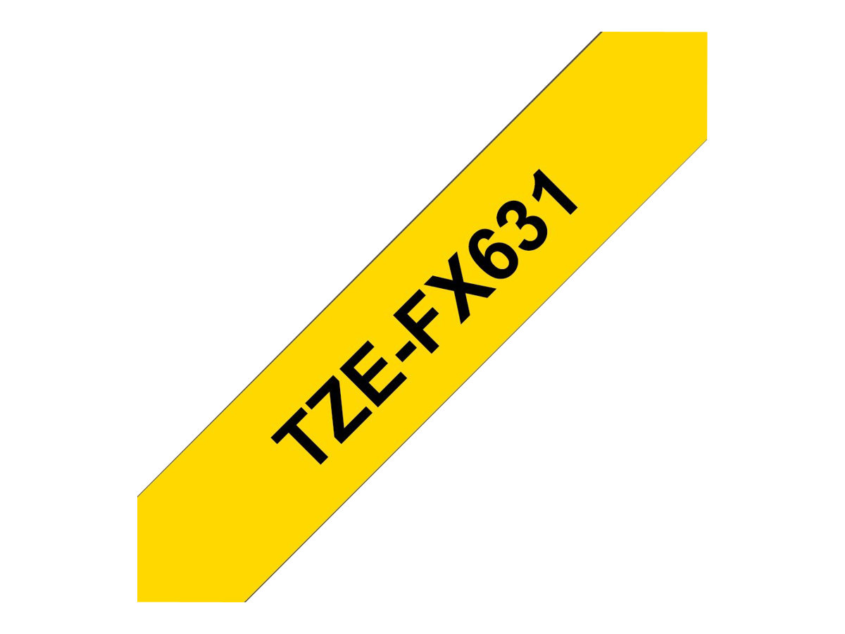 Brother TZe-FX631 - Schwarz auf Gelb - Rolle (1,2 cm x 8 m), Ansicht 3