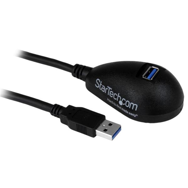 StarTech.com 1,5m SuperSpeed USB 3.0 Desktop Verlängerungskabel - Stecker / Buchse - Schwarz, 1,5 m, USB A, USB A, USB 3.2 Gen 1 (3.1 Gen 1), 5 Gbit/s, Schwarz