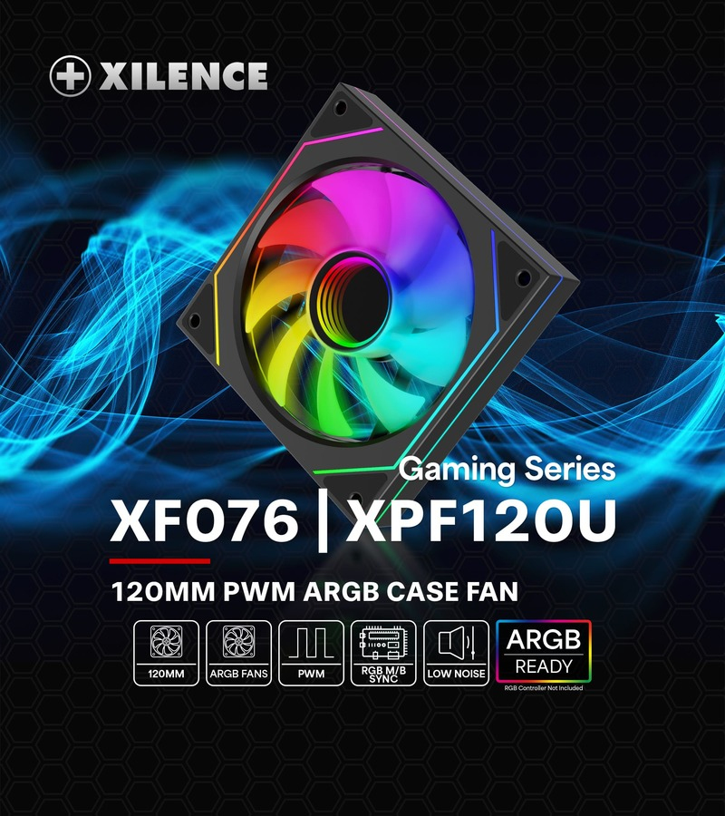 Xilence XF076 Gehäuseluefter mit Infinity-Mirror-Design, Ansicht 2