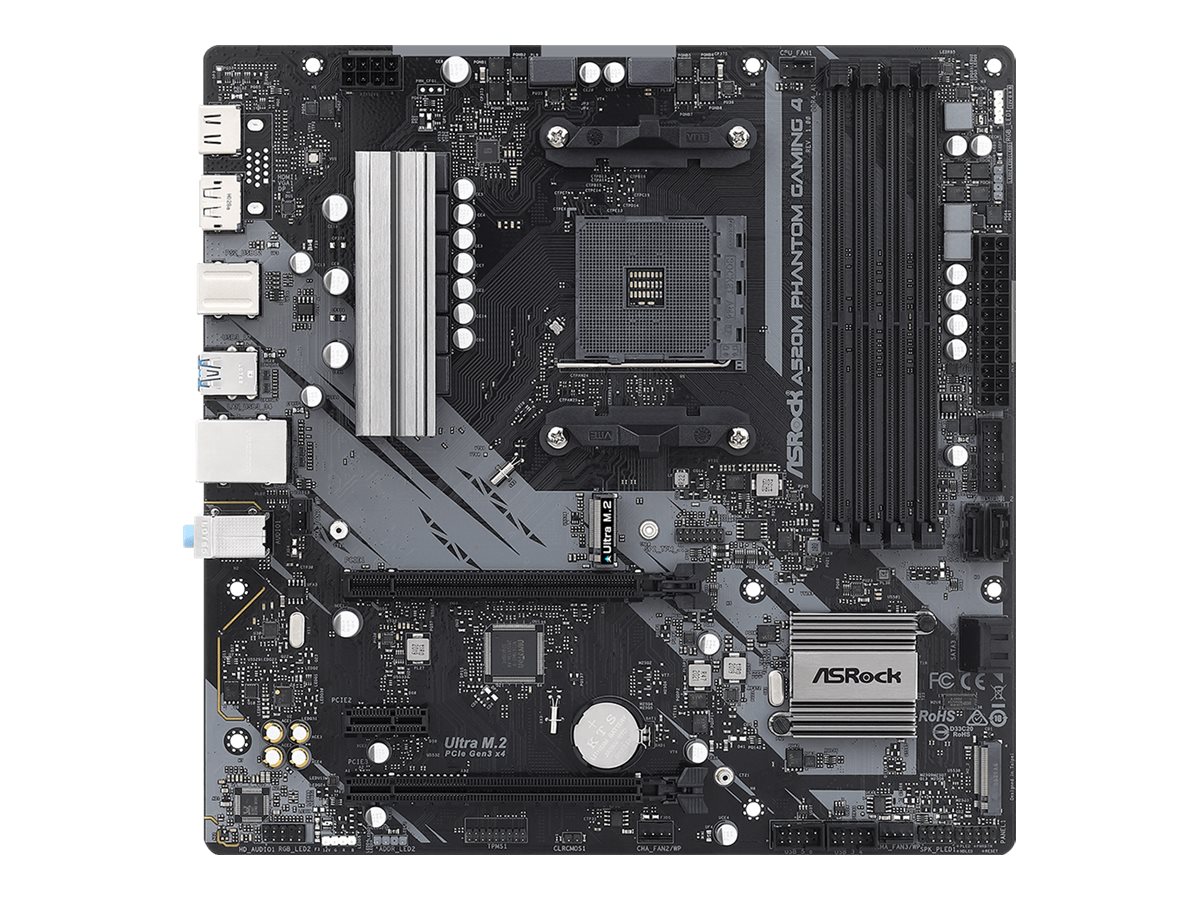 ASRock Mainboard A520M Phantom Gaming 4 - Micro ATX - Socket AM4 - AMD A520