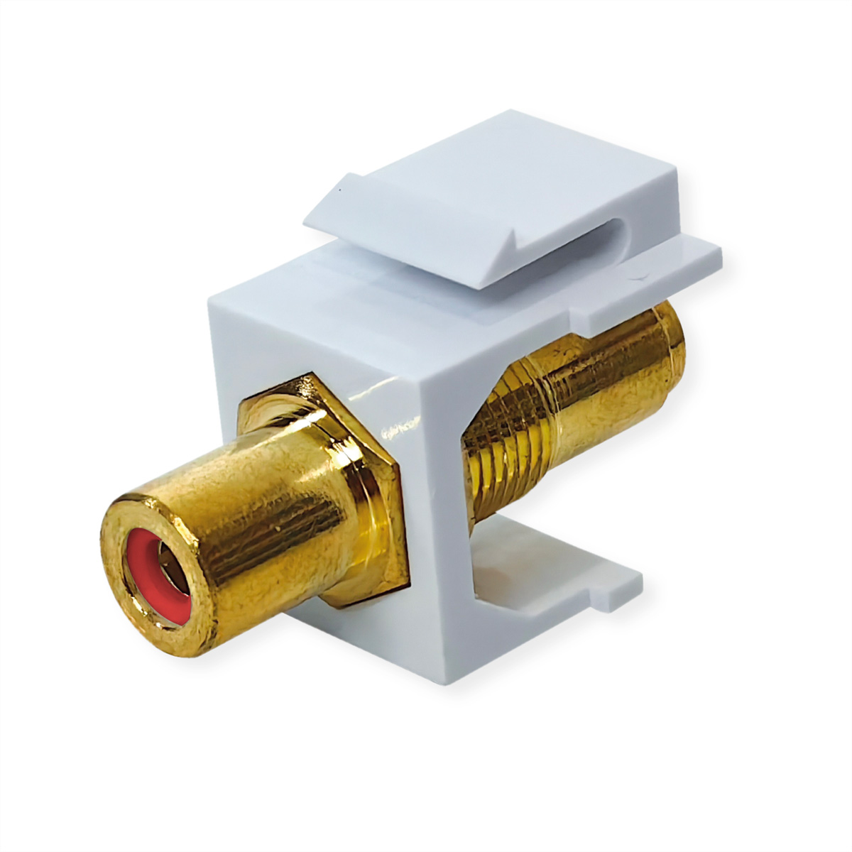 VALUE Keystone-Kupplung RCA geschirmt Kunststoff rot