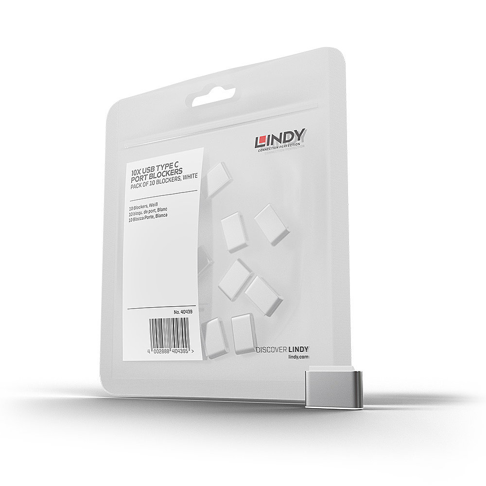 Lindy Schloss für USB-C-Port - weiß (Packung, Ansicht 2
