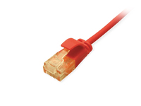 Equip Patchkabel Cat6A Slim U/UTP 2xRJ45 rot LSZH Polybeutel - Netzwerk - CAT 6a