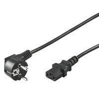 Goobay - Stromkabel - CEE 7/7 (M) gewinkelt bis IEC 60320 C13 gerade, Ansicht 2