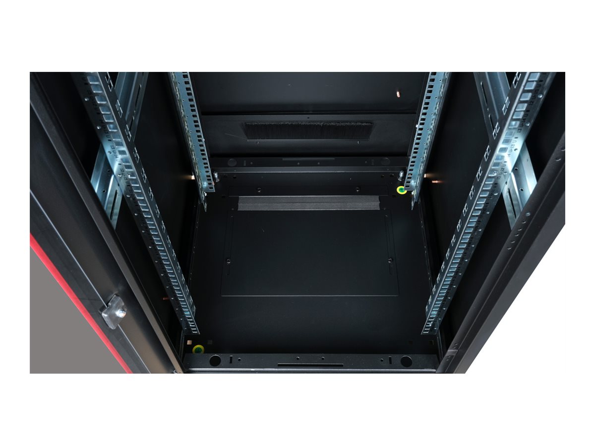 ROLINE 19 Zoll Netzwerkschrank Pro 26 HE 600x600 BxT Glastür schwarz, Ansicht 4
