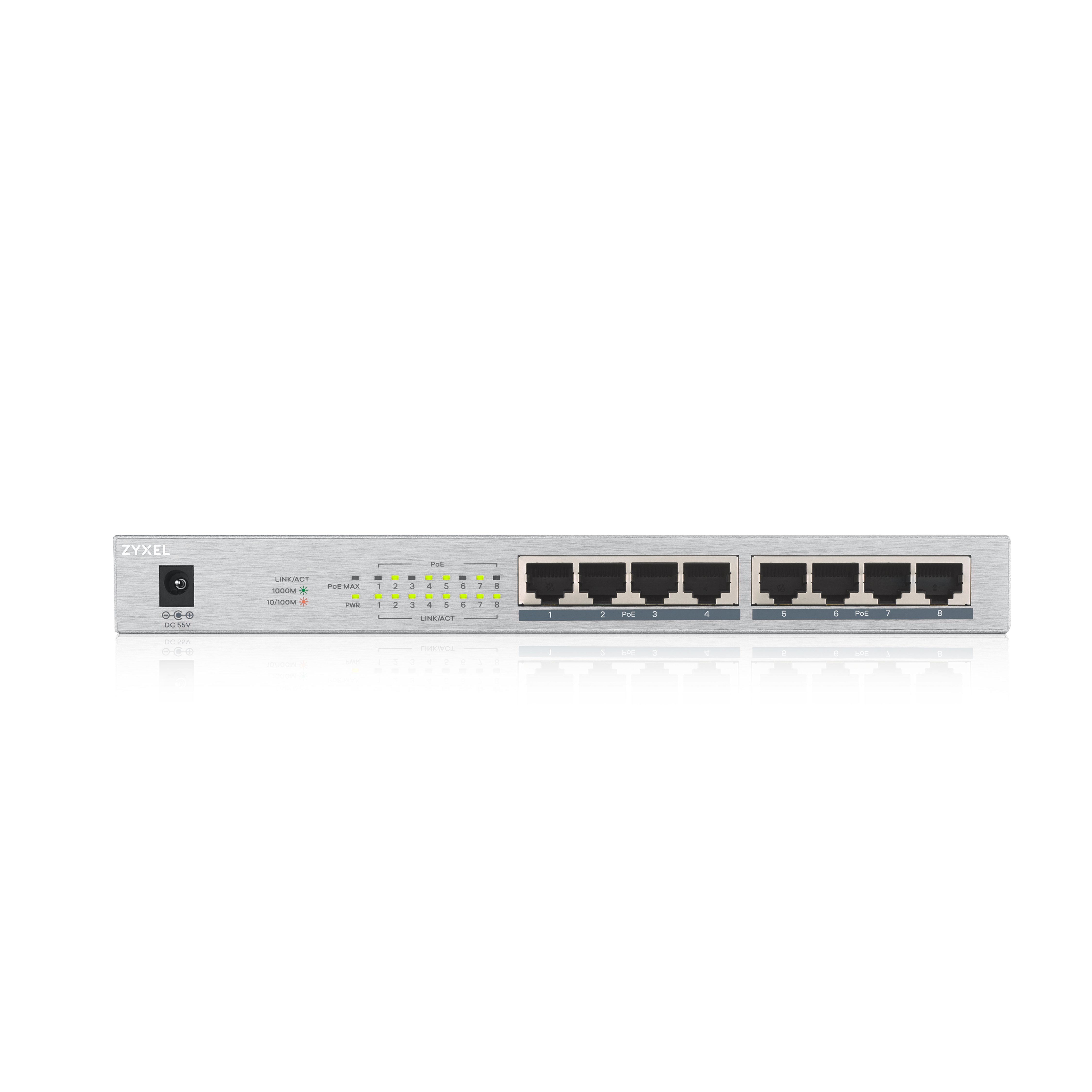 ZyXEL GS1008HP - Switch - 8 x 10/100/1000 (PoE+), Ansicht 3
