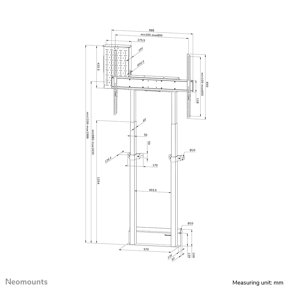 Neomounts by Newstar WL55-875BL1 - Befestigungskit (Wandmontage), Ansicht 2