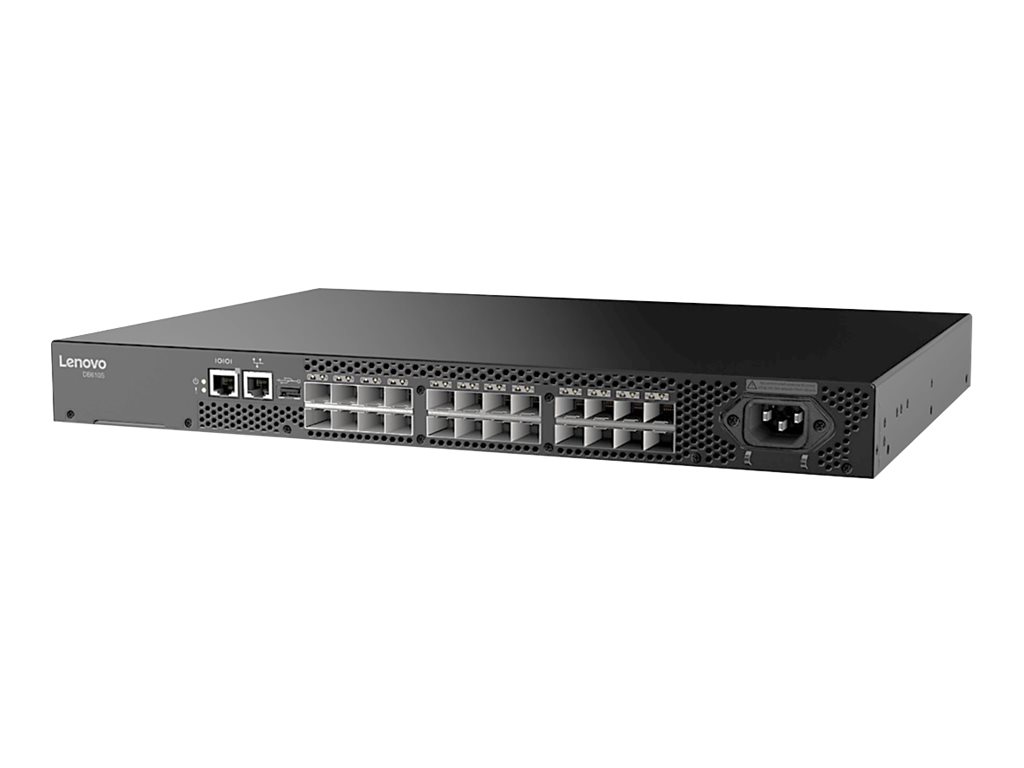 Lenovo ThinkSystem DB610S - Switch - managed - 8 x 32Gb Fibre Channel SFP+ - Desktop, an Rack montierbar - mit 8 x 32 Gbps SWL SFP+-Transceiver