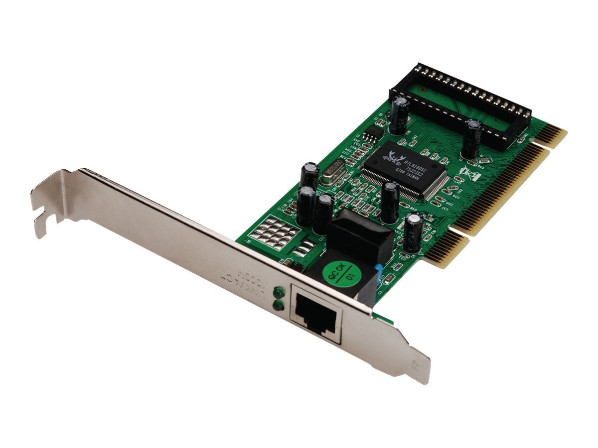 DIGITUS Single Port Gigabit Ethernet Netzwerkkarte, RJ45, PCI, Realtek Chipsatz