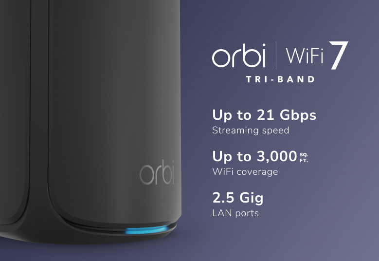 Netgear Orbi 870 Series RBE870B - WLAN-System - (Router), Ansicht 3