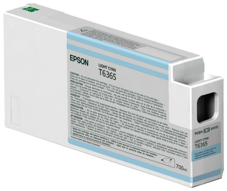 Epson Singlepack Light Cyan T636500 UltraChrome HDR, 700 ml, Tinte auf Pigmentbasis, 700 ml, 1 Stück(e)