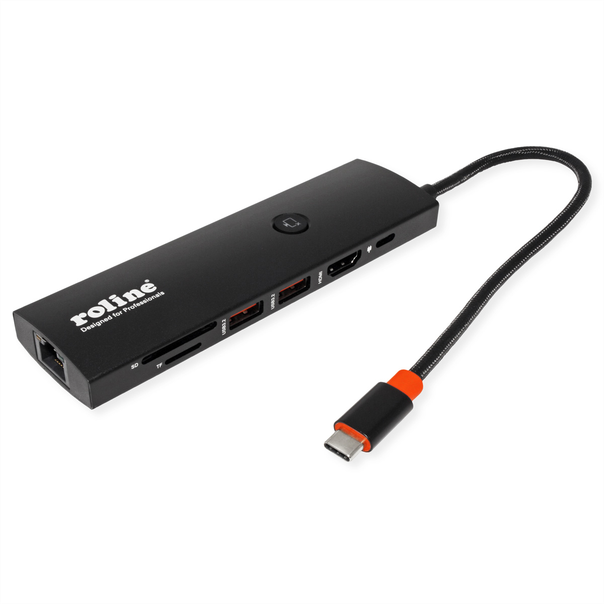 ROLINE USB-C Docking Station 4K HDMI 1x C PD 2xUSB3.2Gen2 1xGbE - Kabel - Digital/Daten