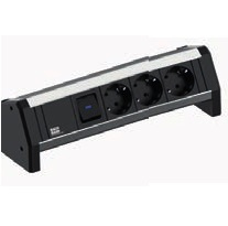Bachmann DESK - Steckdosenleiste - Wechselstrom 230 V - Ausgangsanschlüsse: 3 (CEE 7/4), Ansicht 2