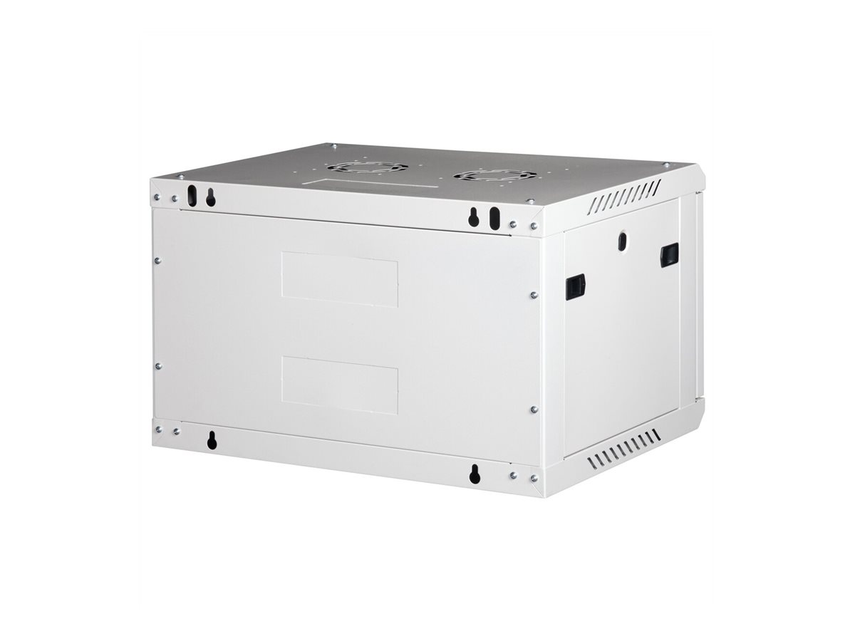 ROLINE Basic Plus - Gehäuse Netzwerkschrank - 600x450 BxT - geeignet für Wandmontage - RAL 7035, Hellgrau - 6U - 19, Ansicht 4