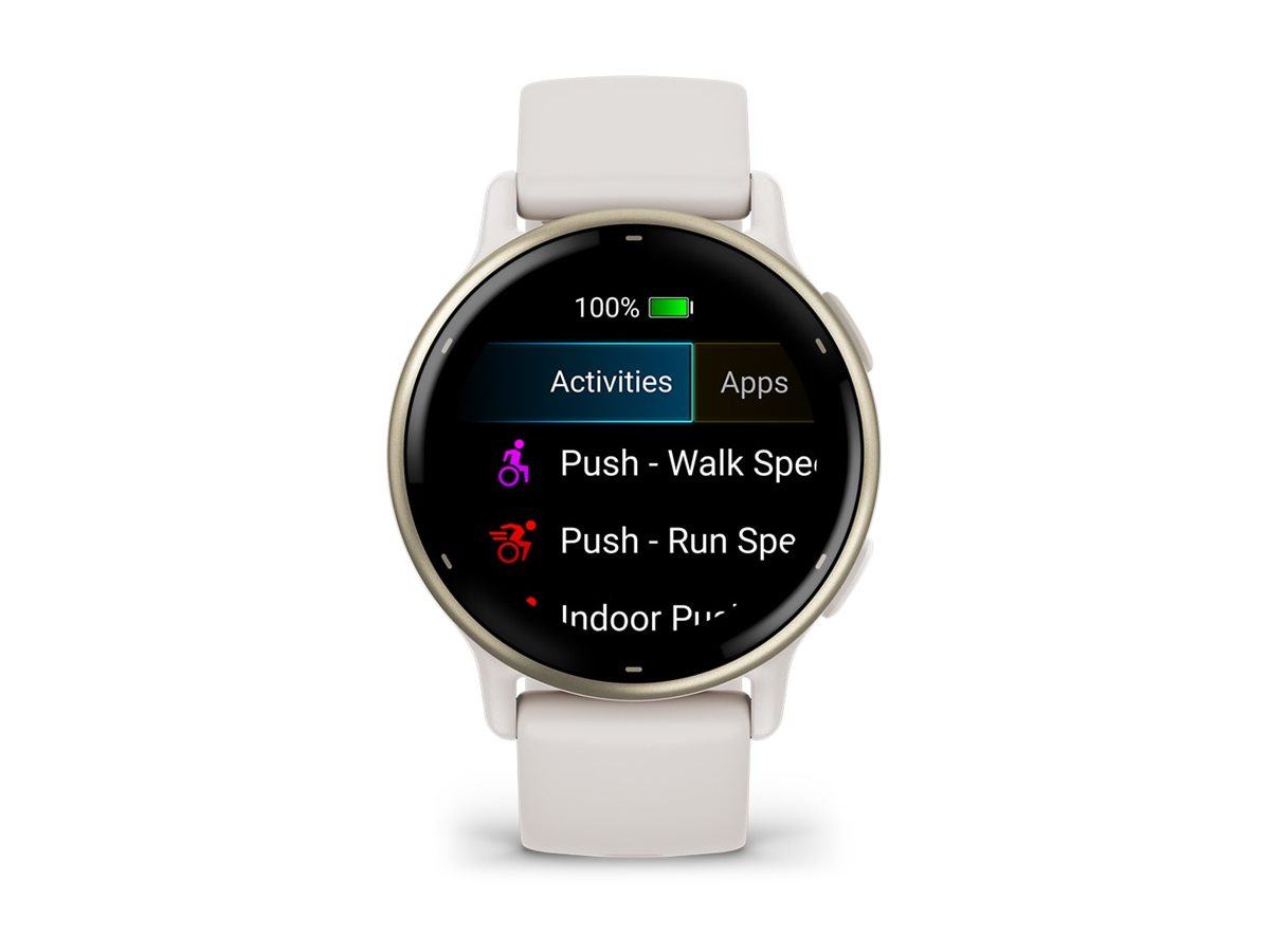 Garmin vívoactive 5 - Ivory - intelligente Uhr mit Band - Silikon - Handgelenkgröße: 125-190 mm - Anzeige 3.04 cm (1.2), Ansicht 3