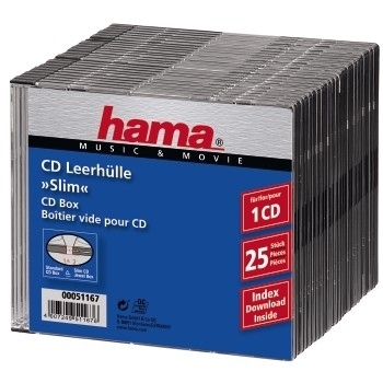 Hama Slim Jewel Case für Speicher-CD - Schwarz (Packung mit 25), Ansicht 2