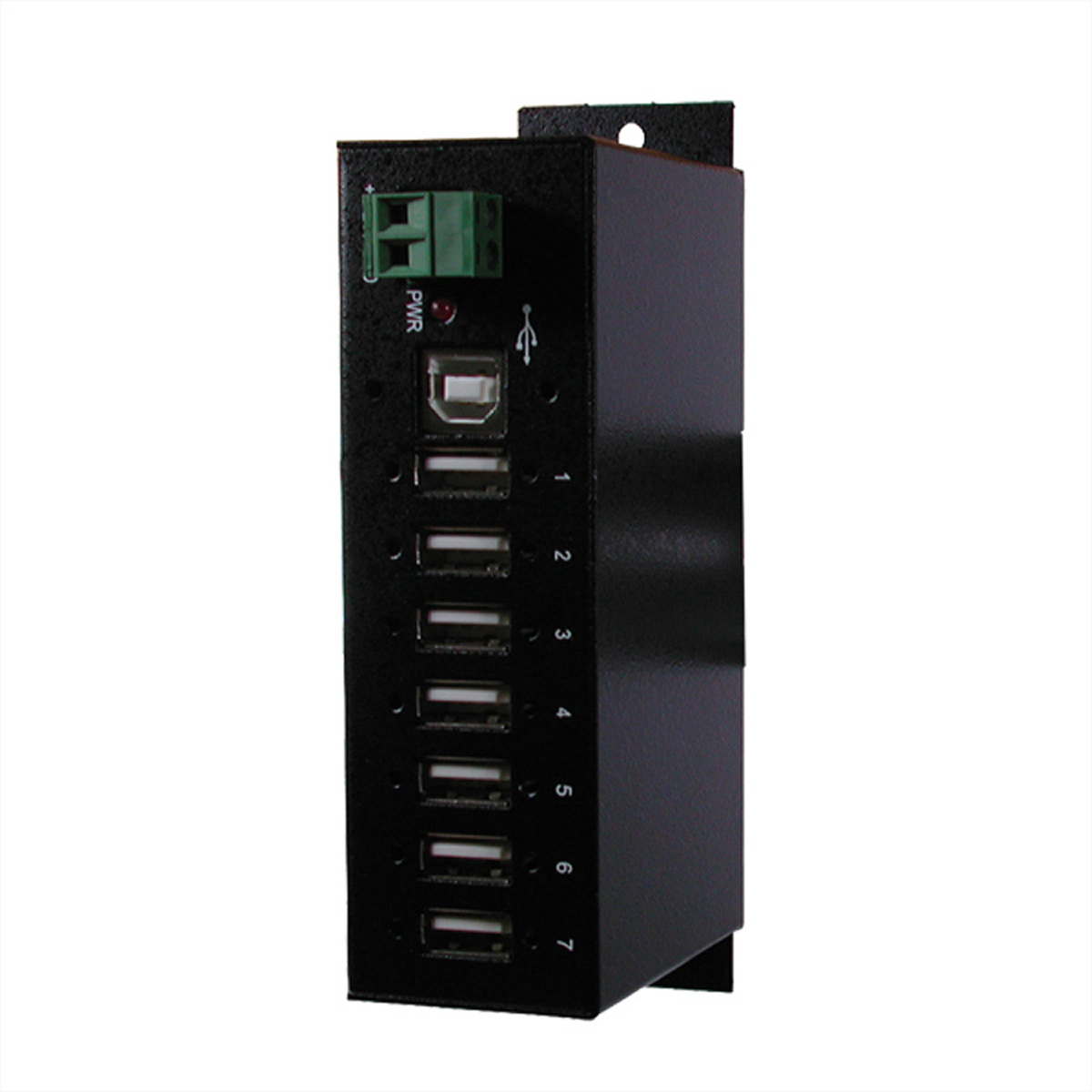 Exsys Ex 1177HMVS - Hub - 7 x USB 2.0 - an DIN-Schiene montierbar, Ansicht 2