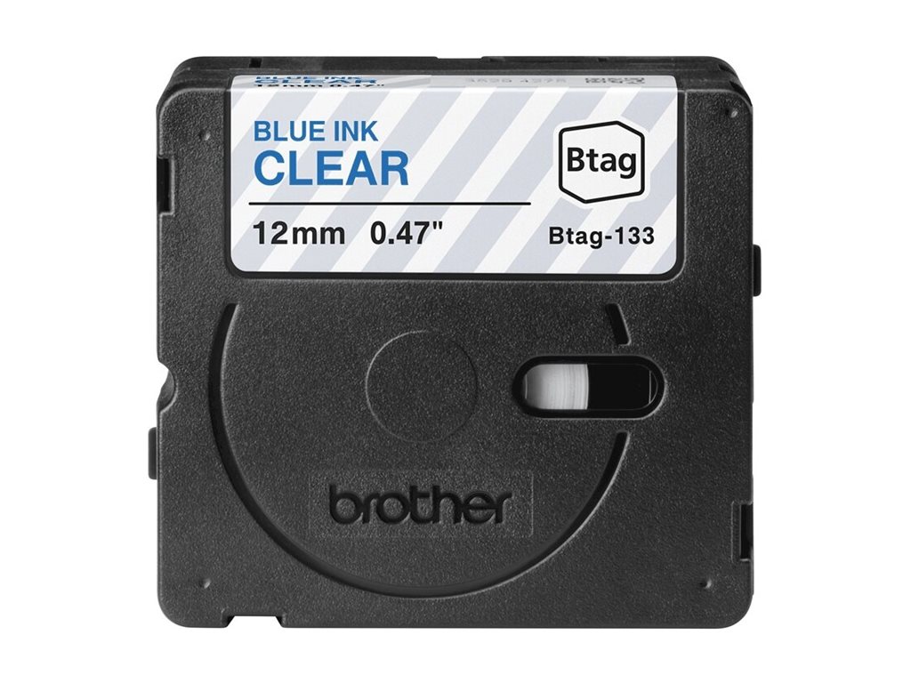 Brother BTAG-133 - Blau auf durchsichtig - Rolle (1,2 cm x 4 m), Ansicht 2