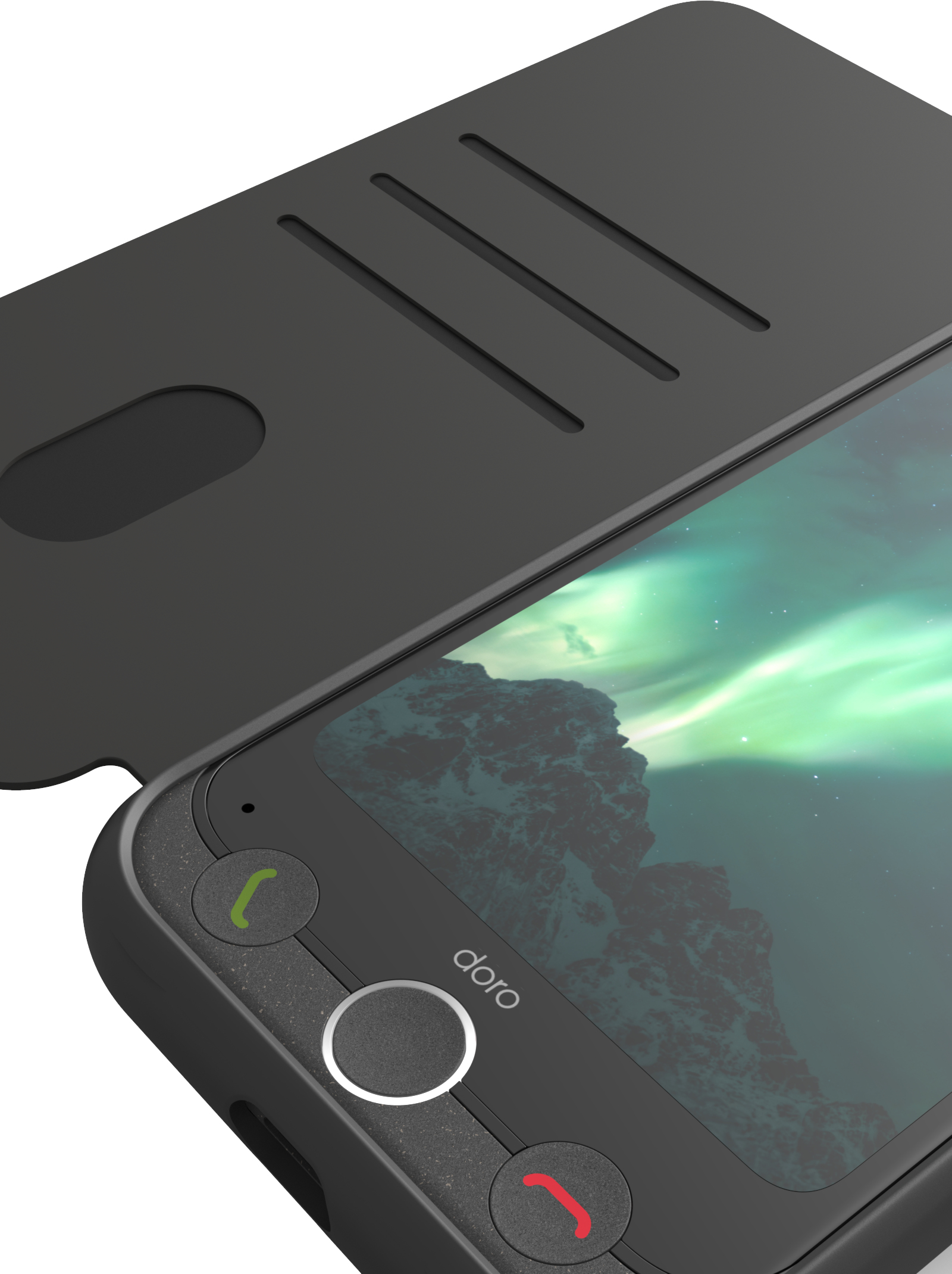 Doro Wallet Case graphit für Aurora A3x, Ansicht 2