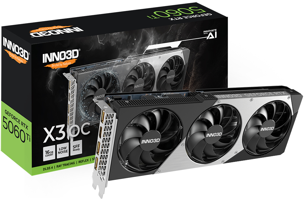 Inno3D GeForce RTX 5060 Ti 16GB X3 OC - Grafikkarten, Ansicht 3