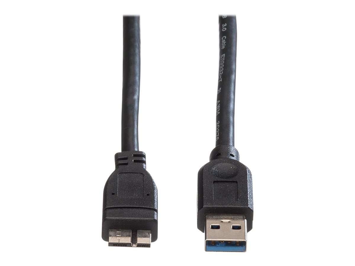 Roline - USB-Kabel - USB Typ A (M) zu Micro-USB Typ B (M) - USB 3.0 - 2 m - geformt