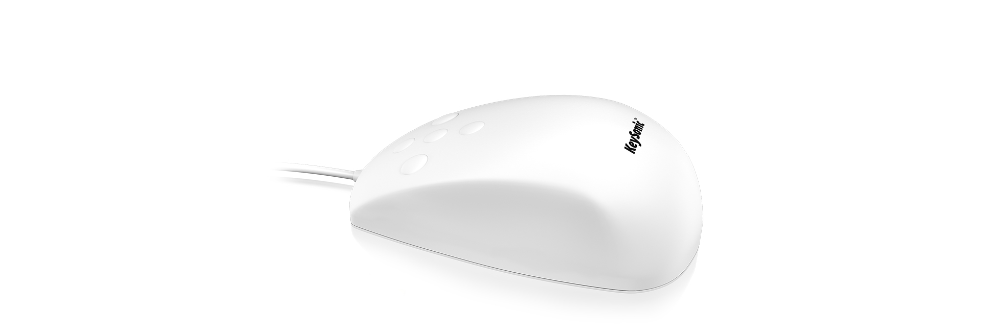KeySonic KSM-3020M-W - Beidhändig - USB Typ-A - Weiß, Ansicht 4