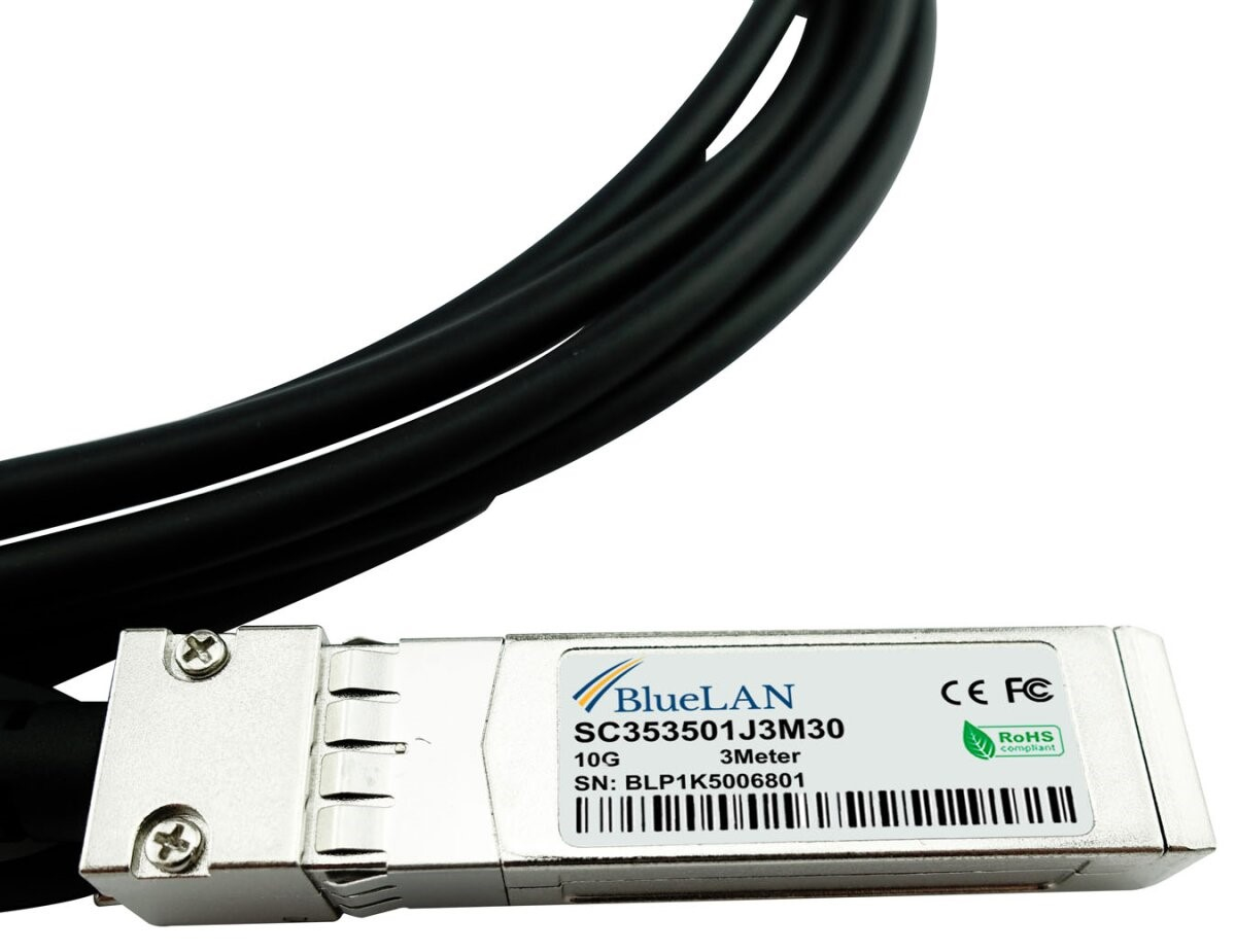 BlueOptics FlexFabric X240 JD096C kompatibles BlueLAN DAC SFP+ SC353501J1M30, Ansicht 2