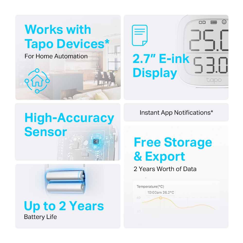 TP-LINK Tapo T315 V1 - Temperatur- und Feuchtigkeitssensor, Ansicht 3