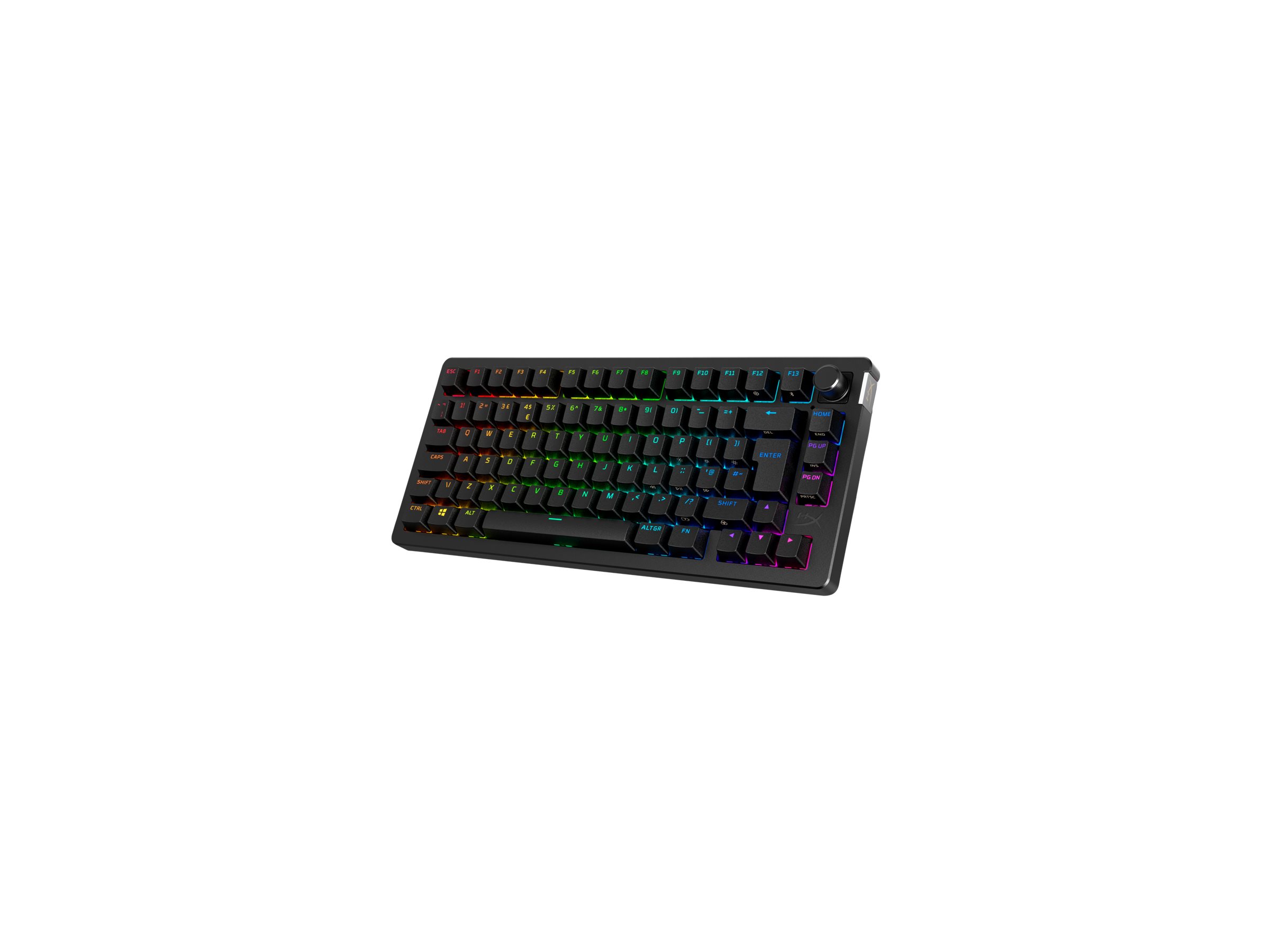 HP HyperX Alloy Rise - Tastatur - 1000 Hz Abfragerate, 100% Anti-Ghosting, 80 Millionen Tasteneingaben - TL: US, QWERTY, Ansicht 2