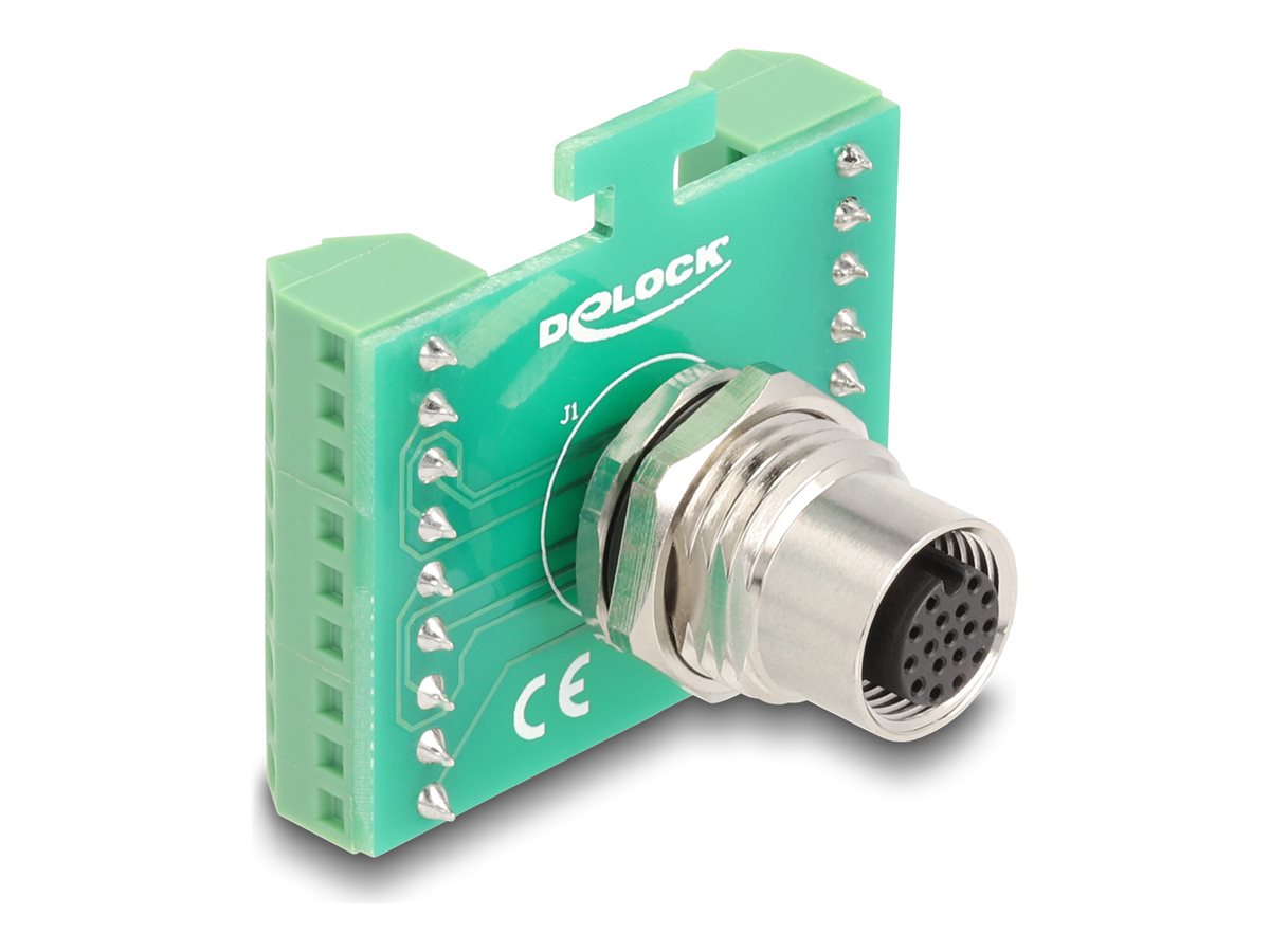 Delock Netzwerkadapter - 17 pin M12 (W) zu 18-poliger Anschlussblock