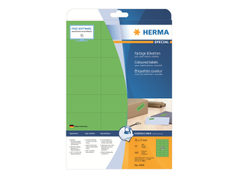 HERMA Special - Papier - matt - permanent selbstklebend - grün - 70 x 37 mm 480 Etikett(en) (20 Bogen x 24)