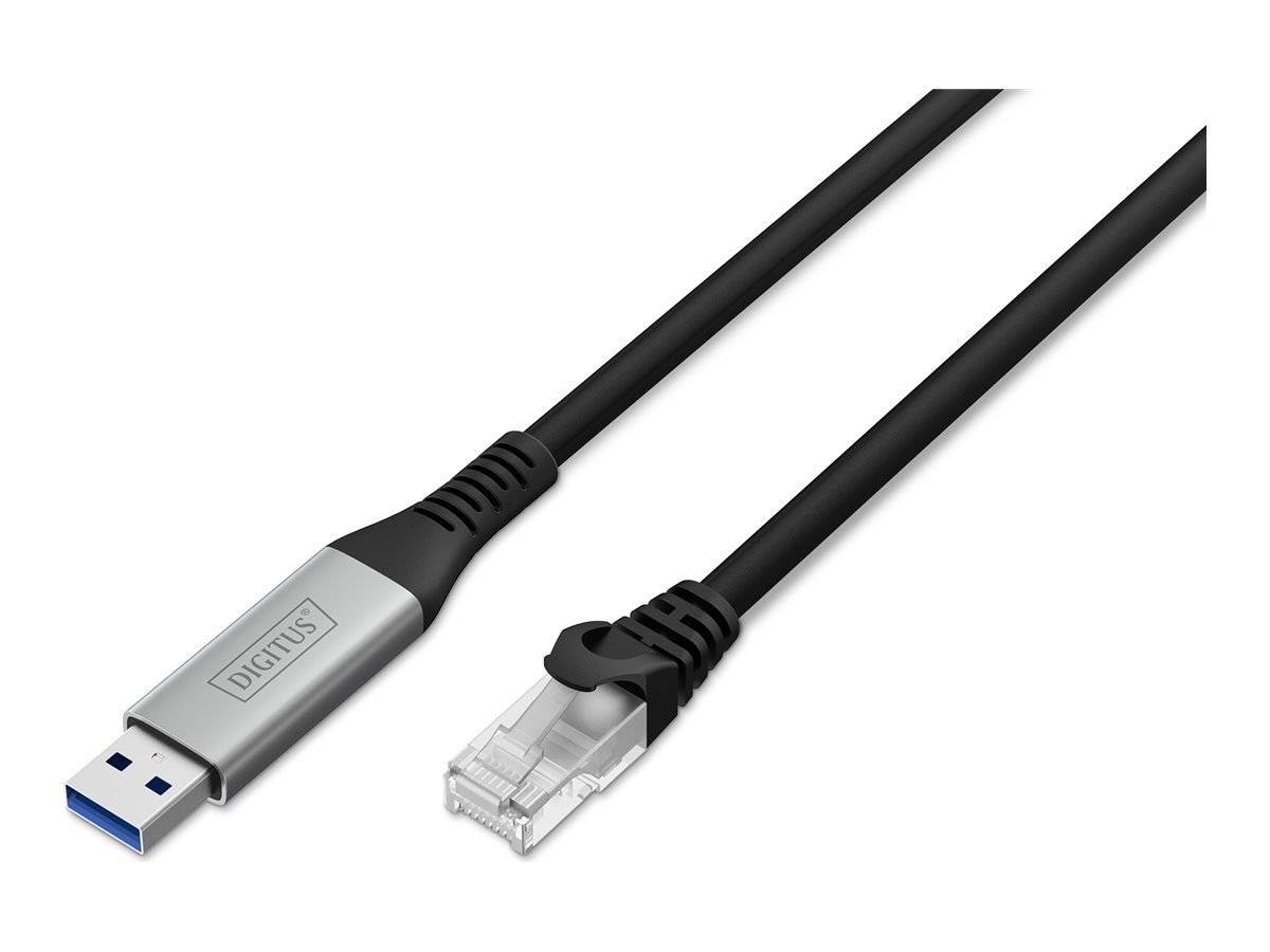 DIGITUS USB-A - RJ45 Ethernet Kabel, 1Gbit/s, 10m