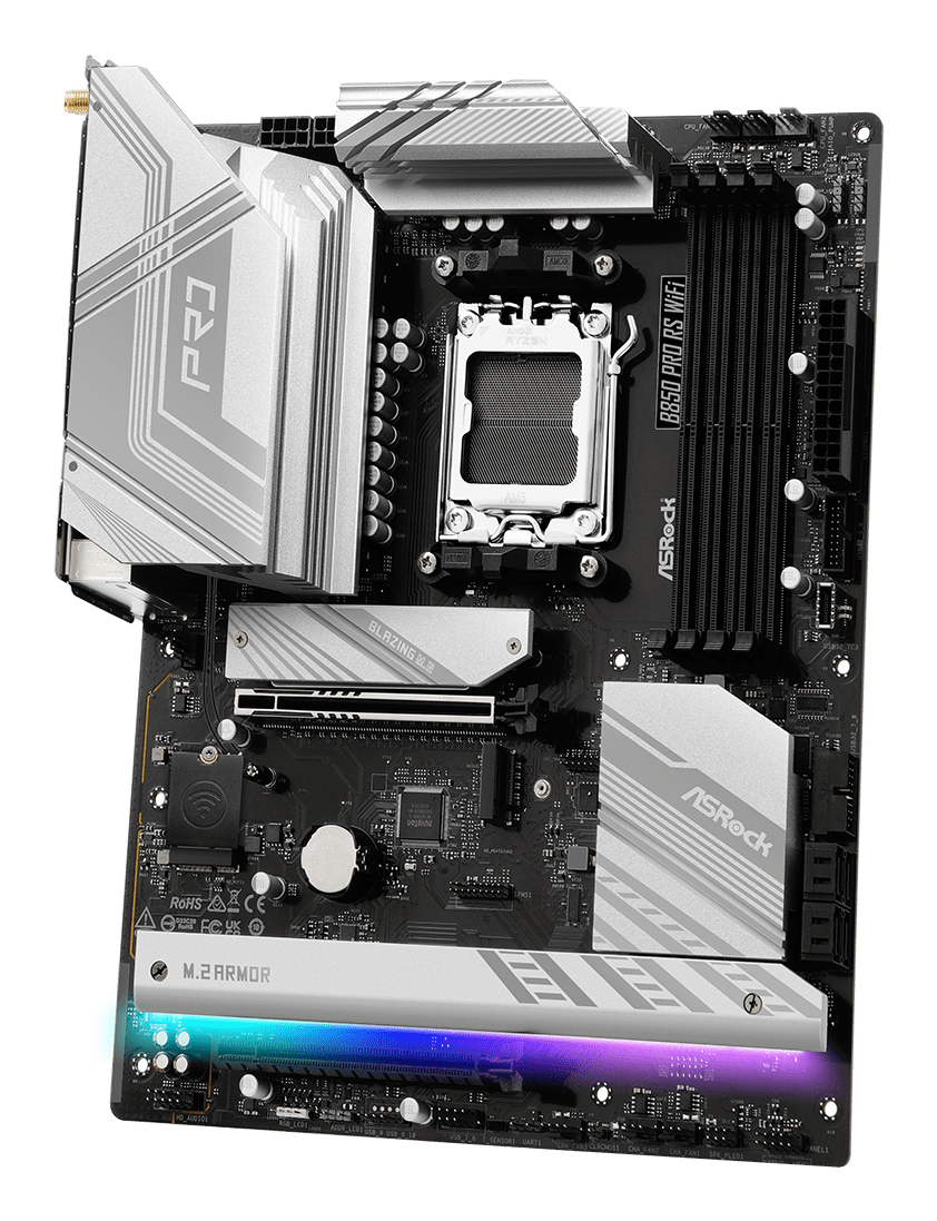 ASRock B850 Pro RS WiFI - Motherboard - ATX - Socket AM5 - AMD B850 Chipsatz, Ansicht 4